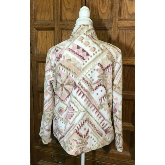 ALFRED DUNNER Women's size‎ PM Jacket  Zip-Up Front Fleece Sweater Pockets Bling - Picture 4 of 6